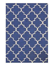 EORC ME2BL Hand-Tufted Wool Moroccan Rug, 5' x 8', Blue - $133.65