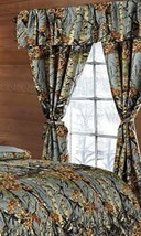 Gray Camo Curtains Woods Camouflage 5 Piece Set Grey Window Drapery Shades - $29.45