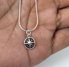 Minimalist 925 Silver Compass Necklace, Handmade Teen Girls Silver Jewel... - $22.00+