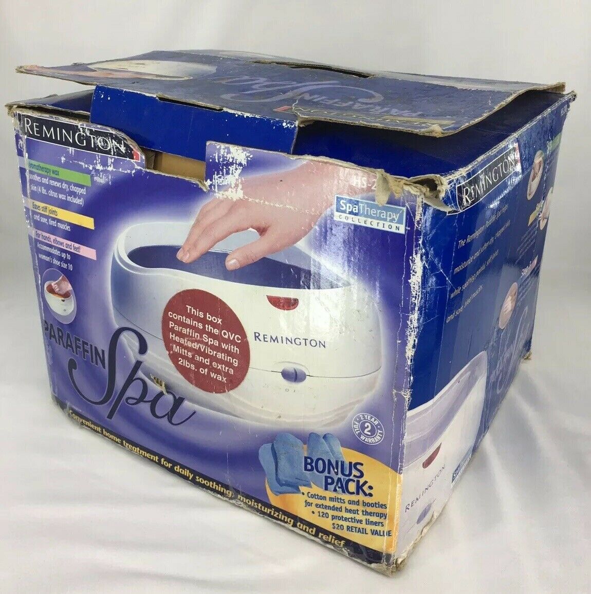 Remington Paraffin Spa Therapy HS210 w/Bonus Pack Wax/Heated