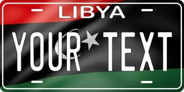 Libya  Flag Wave License Plate Personalized Custom Auto Bike Motorcycle Tag - $10.59+