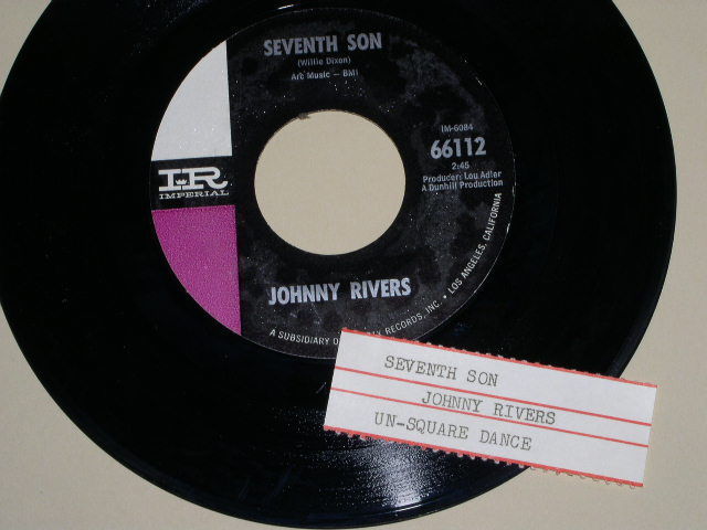 Johnny Rivers Seventh Son 45 Rpm Record With Juke Box Strip Vinyl Records