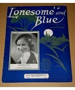 Dorothy Joyce Lonesome And Blue Sheet Music Vintage 1932 - $23.99