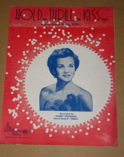 Primary image for Karen Chandler Hold Me Thrill Me Kiss Me Sheet Music Vintage 1952