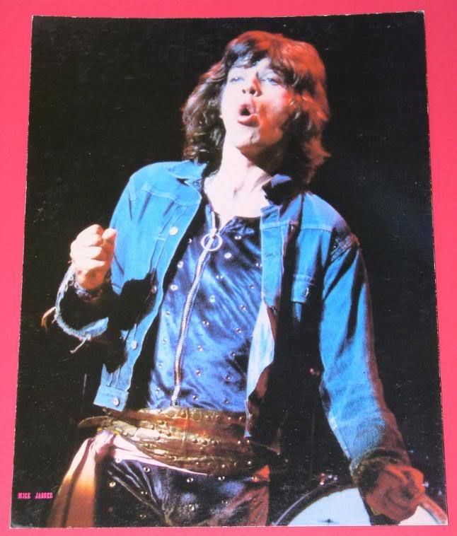 MICK JAGGER RISING SIGNS CONCERT POSTER CARD 102 VINTAGE 1973 Posters