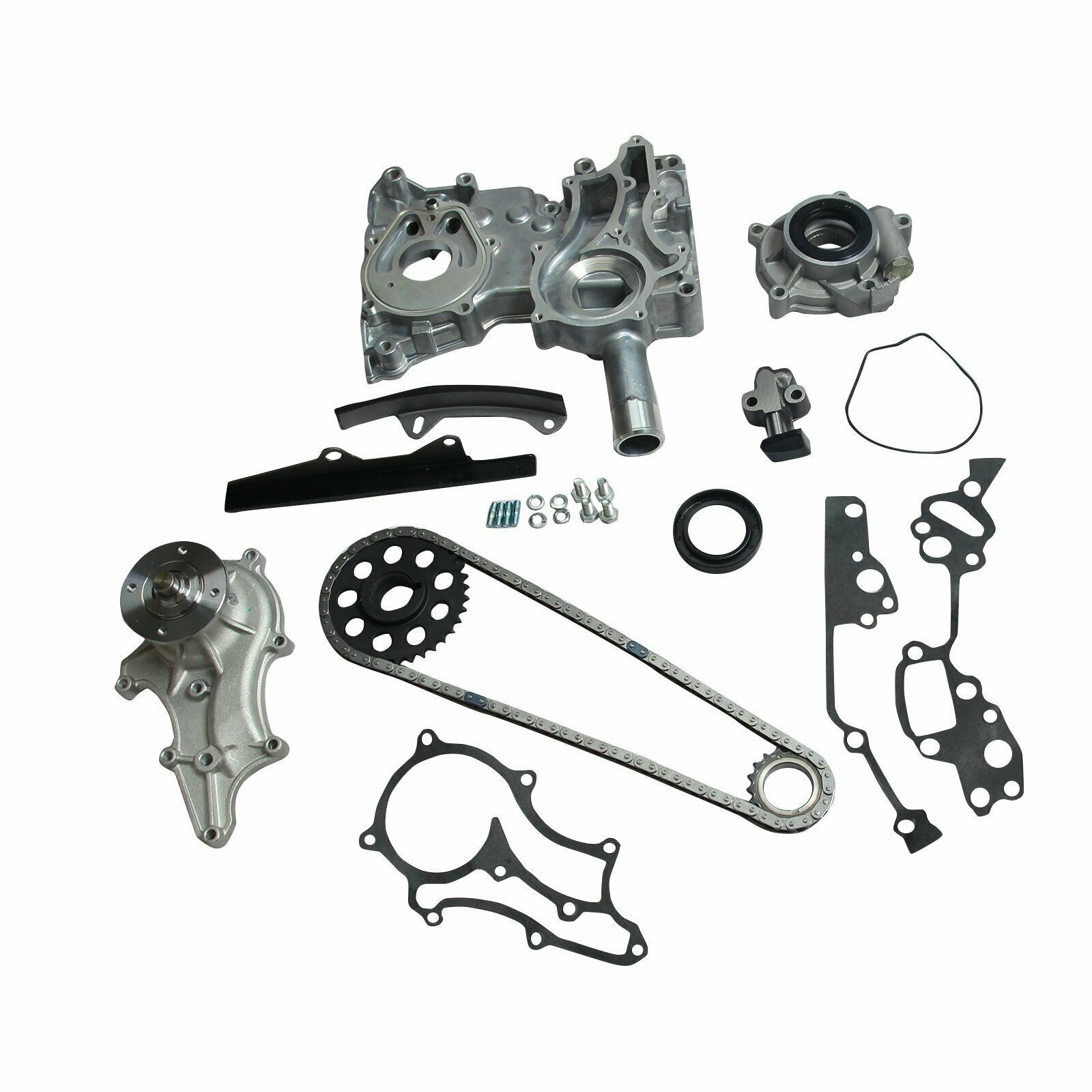 Timing Chain Kit + Cover + Oil & Water Pump 22R 22RE Fits 85-95 Toyota 2.4L