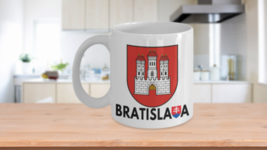 Bratislava Mug Coat of Arms Slovakia Flag Coffee Cup Ceramic White - $14.65+