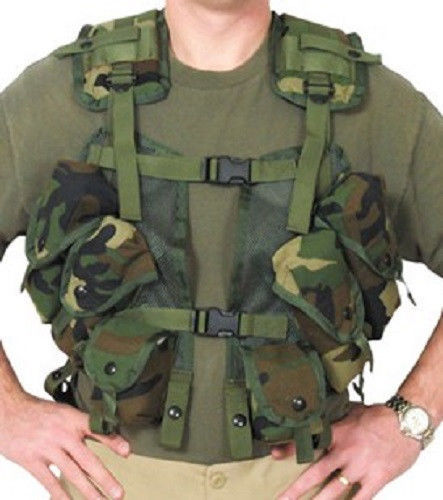 NEW - Military Tactical MilSpec Load Bearing Army Vest WOODLAND CAMO ...