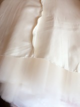 Ivory White Tulle Maxi Skirt 6-Layered Ivory Wedding Tulle Skirt Puffy Plus image 5