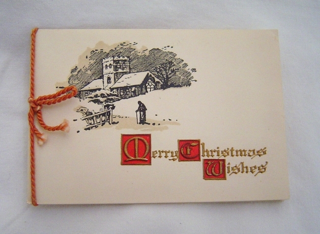 Vintage British Christmas Card Signed BK New - Villages, Houses