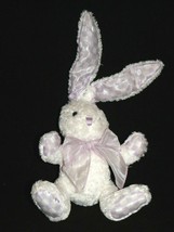 Dan Dee Collectors Choice White Purple Bunny Dan Dee Rabbit 12" Easter Bunny - $9.99