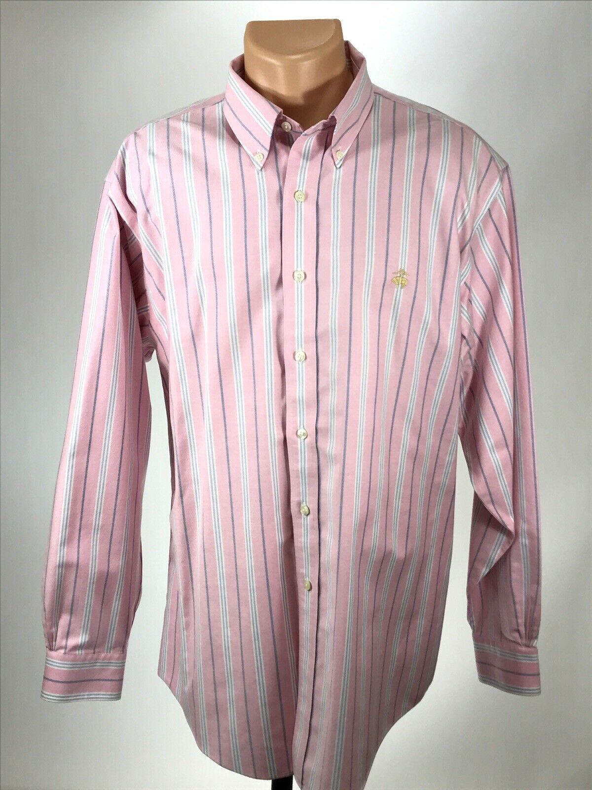 Brooks Brothers 346 Golden Fleece Mens Shirt Size Large Long Sleeve ...