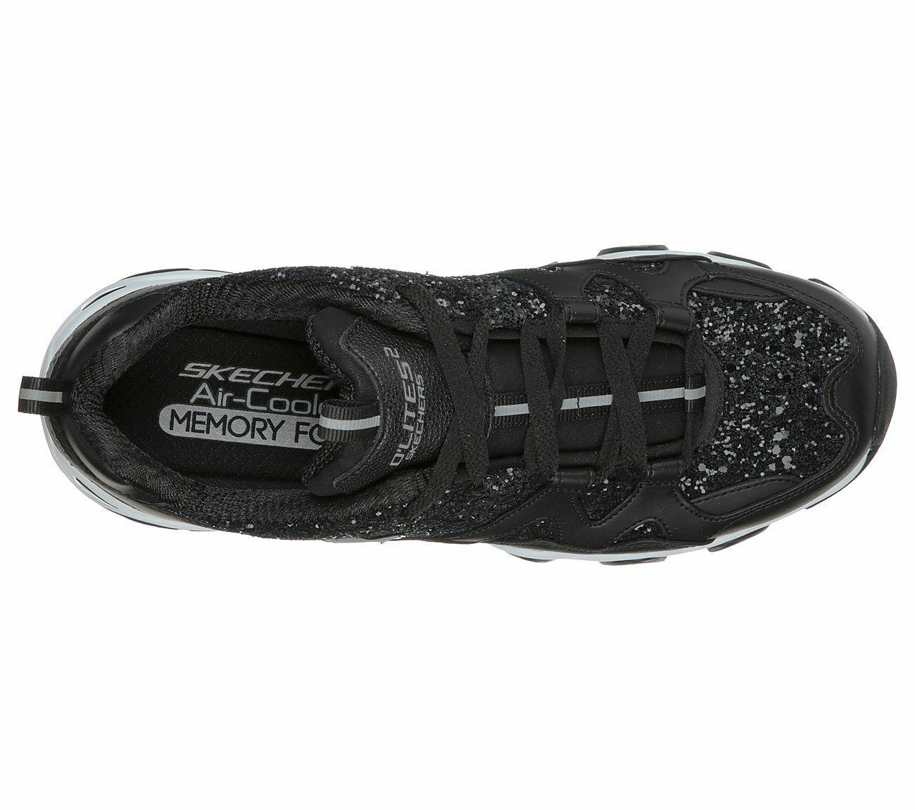 womens black sparkly skechers