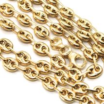 18K YELLOW GOLD BIG MARINER CHAIN 4 MM, 20 INCHES, ITALY MADE, ROUNDED NECKLACE image 3