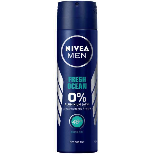 Nivea Men Fresh Ocean Spray deodorant 150ml 0% Aluminum  FREE SHIPPING