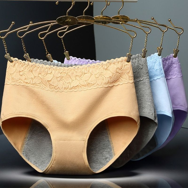 Ropalia - Menstrual period underwear women cozy lace panties ladies seamless leakproof