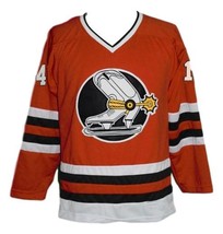Any Name Number Denver Spurs Custom Retro Hockey Jersey New Orange Any Size image 1