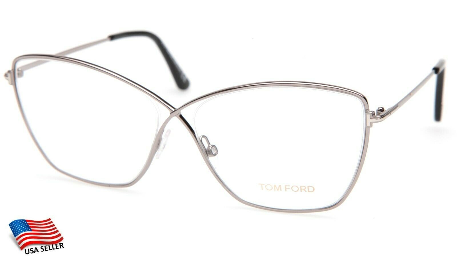 Primary image for NEW TOM FORD TF 5518 014 SILVER EYEGLASSES FRAME 57-13-140mm 47mm Italy