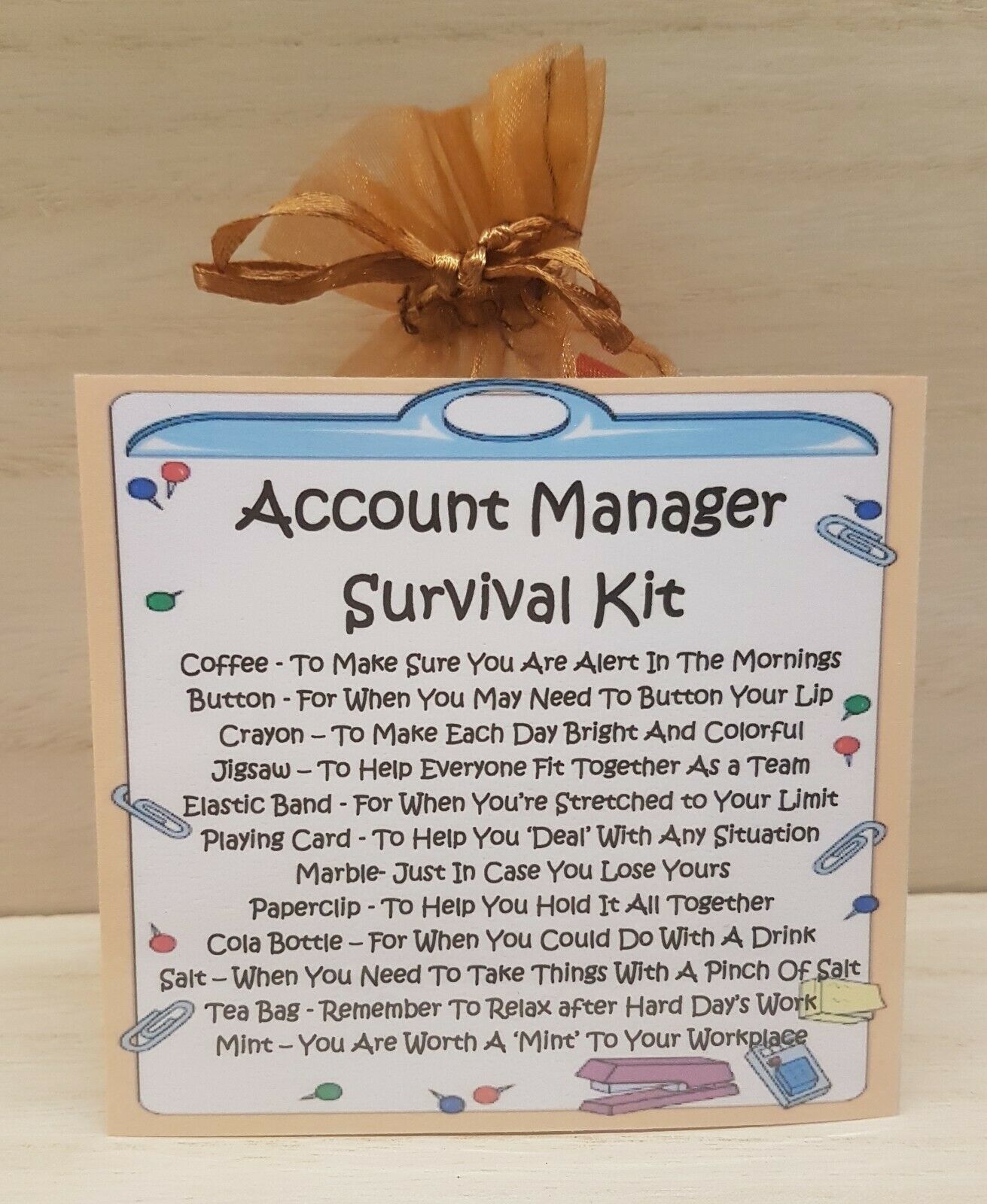 Account Manager Survival Kit - Fun Novelty Gift & Card Alternative ...