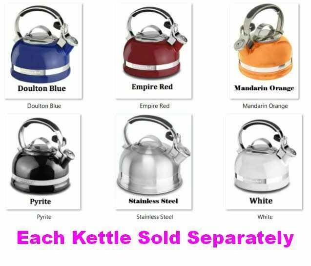 2 Qt Kettle w Comfortable Full Stainless Steel Handle, Trim Band & Removable Lid