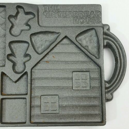John Wright Co. Vintage 1985 The Gingerbread House Cast Iron Mold Made in USA Cast Iron