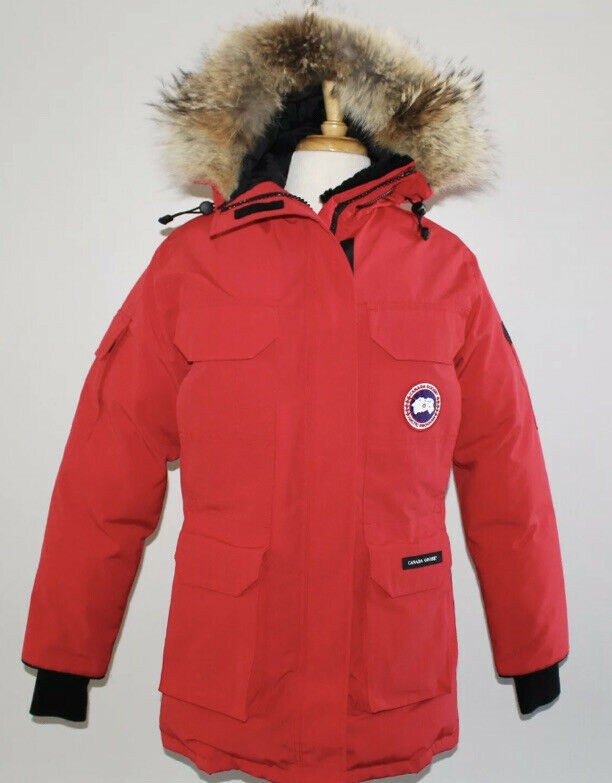 Primary image for CANADA GOOSE Expedition Parka Fur Hood WOMEN'S XXS $1,295  Red Down Winter Coat