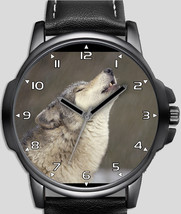Howl Of The Wild White Wolf Unique Unisex Beautiful Wrist Watch UK FAST - $54.00