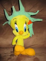 Tweety Bird Statue Of Liberty New Licensed Plush New Tags 14" Looney Tunes Left - $17.99
