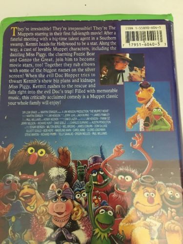 The Muppet Movie (VHS,1993)Jim Henson-TESTED-RARE VINTAGE COLLECTIBLE ...