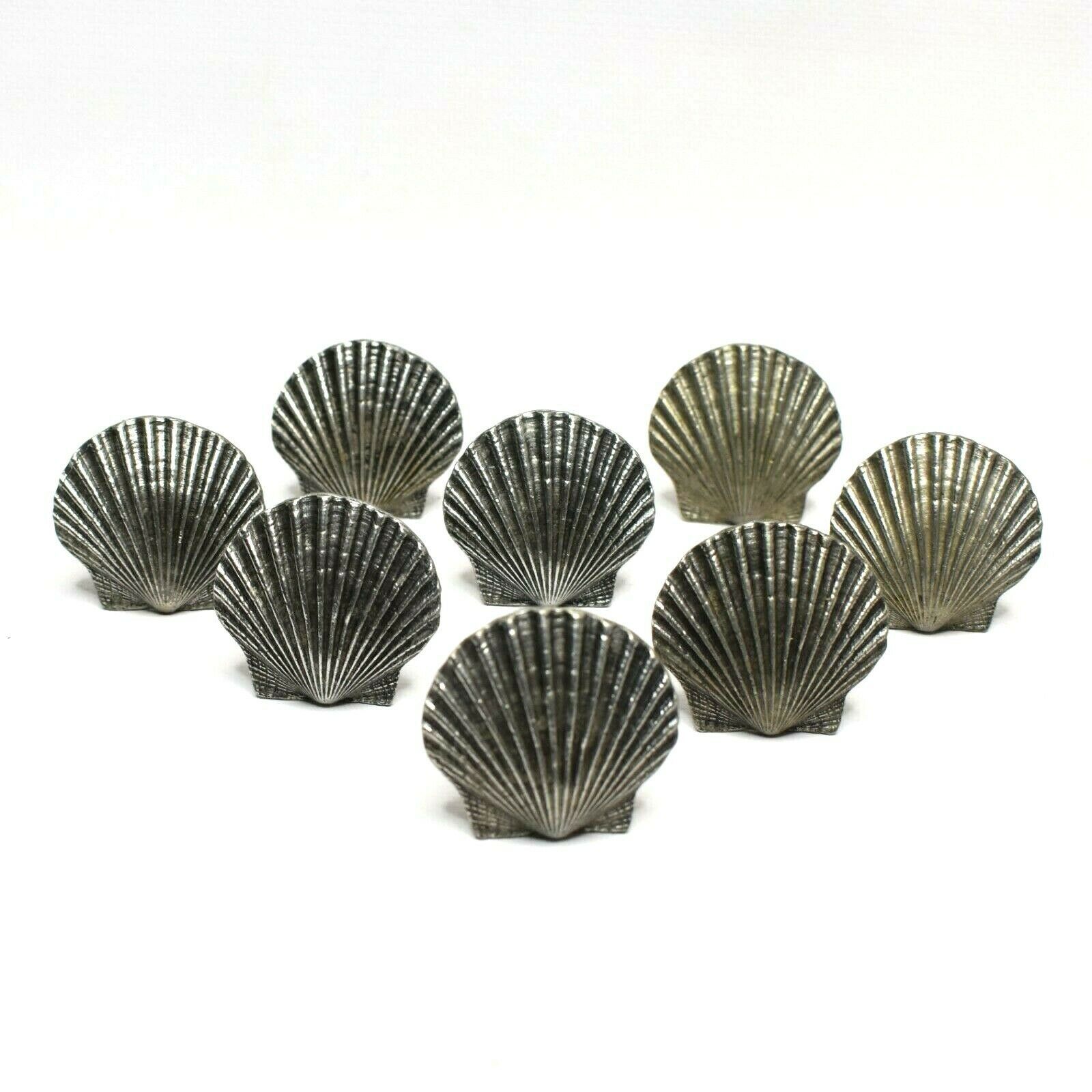 Modern Objects Knobs Drawer Pulls Large Shell Scallop Pewter 1 1/2 x 1