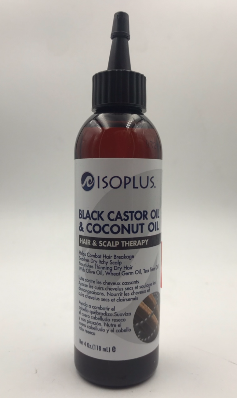 ISOPLUS BLACK CASTOR OIL & COCONUT OIL & HAIR SCALP THERAPY 4OZ. Hair
