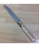 Mikasa Prisma Clear Stainless Dinner Knife Gold Band Larry Laslo Vintage... - $18.69