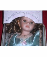 Collectible Fine Bisque Porcelain Doll Established in 1980 Green Eyes Cu... - $9.99