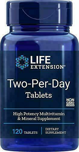 Life Extension Two-Per-Day Multi-Vitamins Tablets, 120 Tablets.