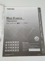 2003 Toshiba Tv Owners Manual 46HX83 51HX83 57HX83 65HX83 (Spanish Version) - $9.69