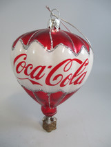 Coca-Cola Kurt Adler Glass Hot Air Balloon with Coca-Cola Logo - $19.55