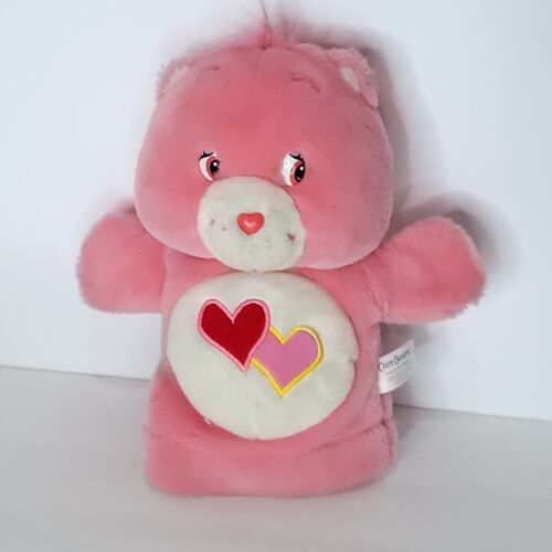 Care Bears LoveaLot Plush Stuffed Animal Love A Lot Pink Hearts Puppet Bears
