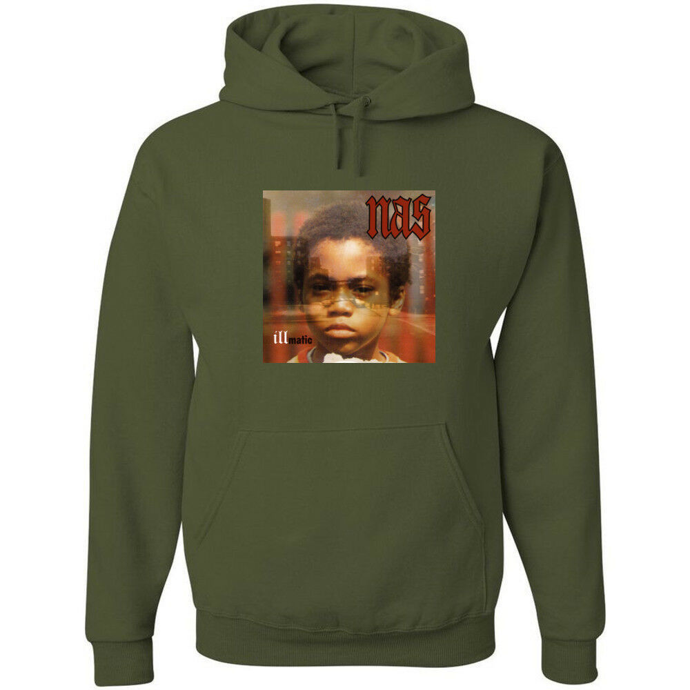 Nas Illmatic Hoodie Hip Hop Rap Pullover Sweatshirt merch Vintage ...