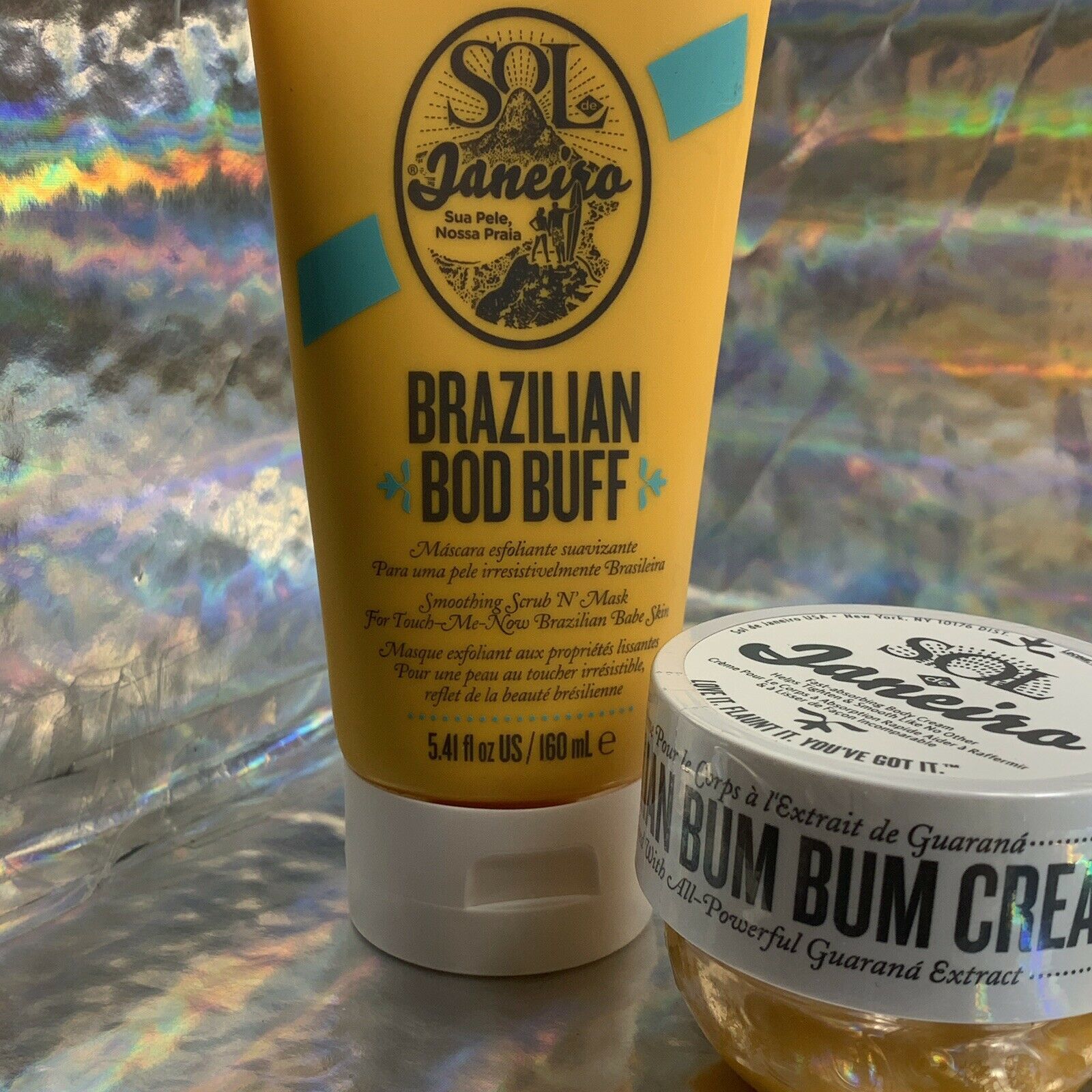 Sol De Janeiro Brazilian Body Buff Exfoliator 5.4oz & Bum Bum Cream