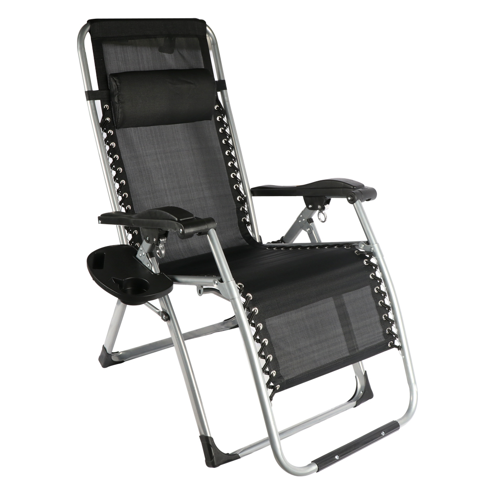Outdoor Patio Adjustable Zero Gravity Recliner Chair Bed Headrest