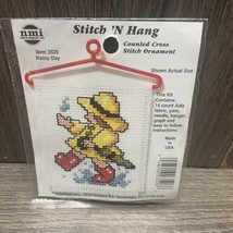 NMI Stitch N Hang Rainy Day Spring Cross Stitch Kit #3526 NEW Cute - $8.90