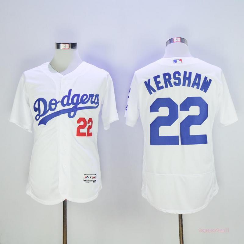 Swen Logo Los Angeles Dodgers 22 Clayton Kershaw White Flexbase ...