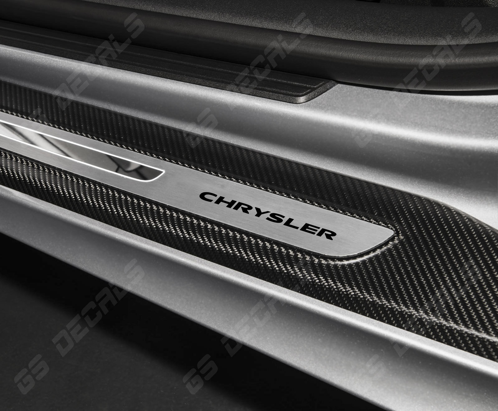 Vinylskinz - Chrysler logo door sill decals stickers premium quality 11 colors 300 pt cruiser