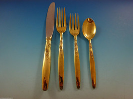 Summer Song Gold by Lunt Sterling Silver Flatware Service For 12 Set Ver... - $3,600.00