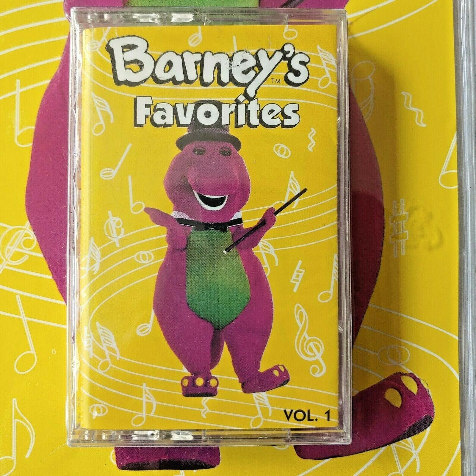 Barneys Favorites Vol 1 Cassette Tape 27 Sing Along Lyrics Purple Dinosaur New Cassettes 0013