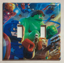 Lego Super hero Hulk Spiderman Light Switch Outlet wall Cover Plate Home decor image 5