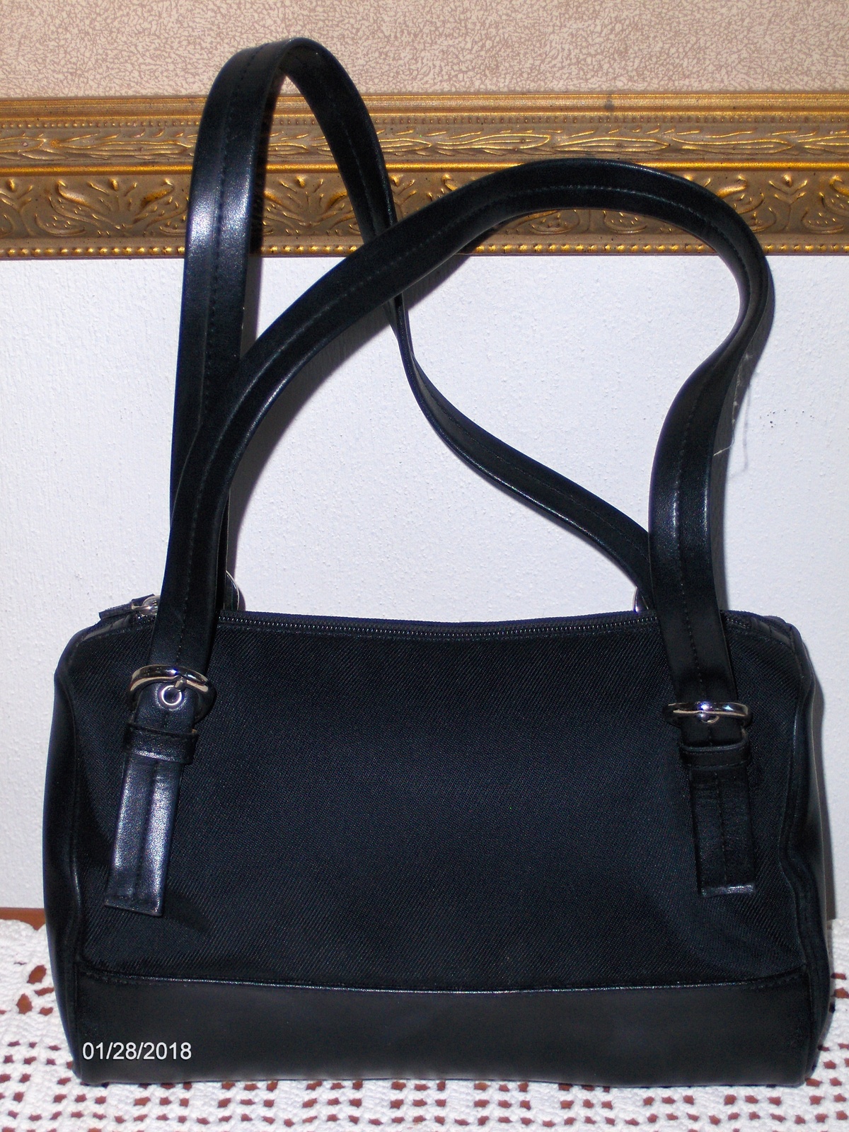 CITY DKNY Satchel Black Leather Handbag Purse Tote Bag - Purses, Handbags