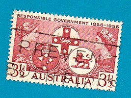 Used Australia Postage Stamp Scott 287 (1956) Responsible Government - $1.95