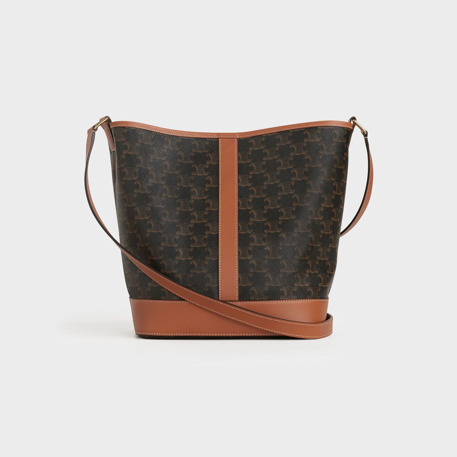 medium bucket in triomphe canvas and calfskin