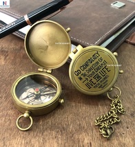 NauticalMart Brass Compass Thoreau's Quote Go Confidently in The Direction of Yo